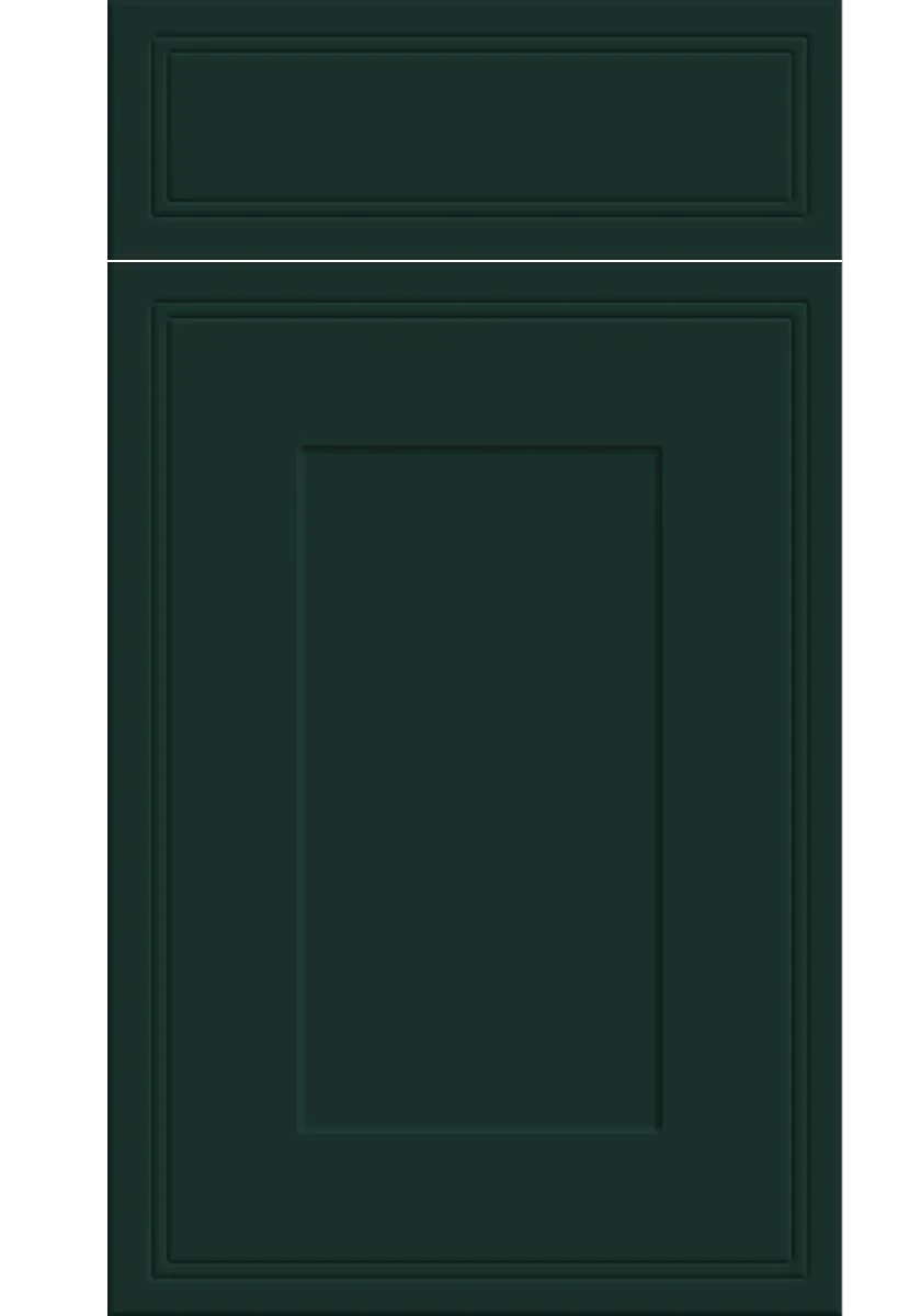 Tullymore Panel kitchen door and drawer front in Paint Flow Matt Fir Green