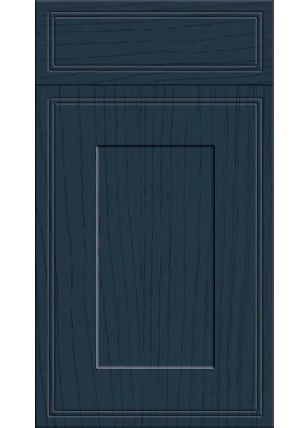 Tullymore Paint Flow Matt Indigo Blue kitchen cupboard door