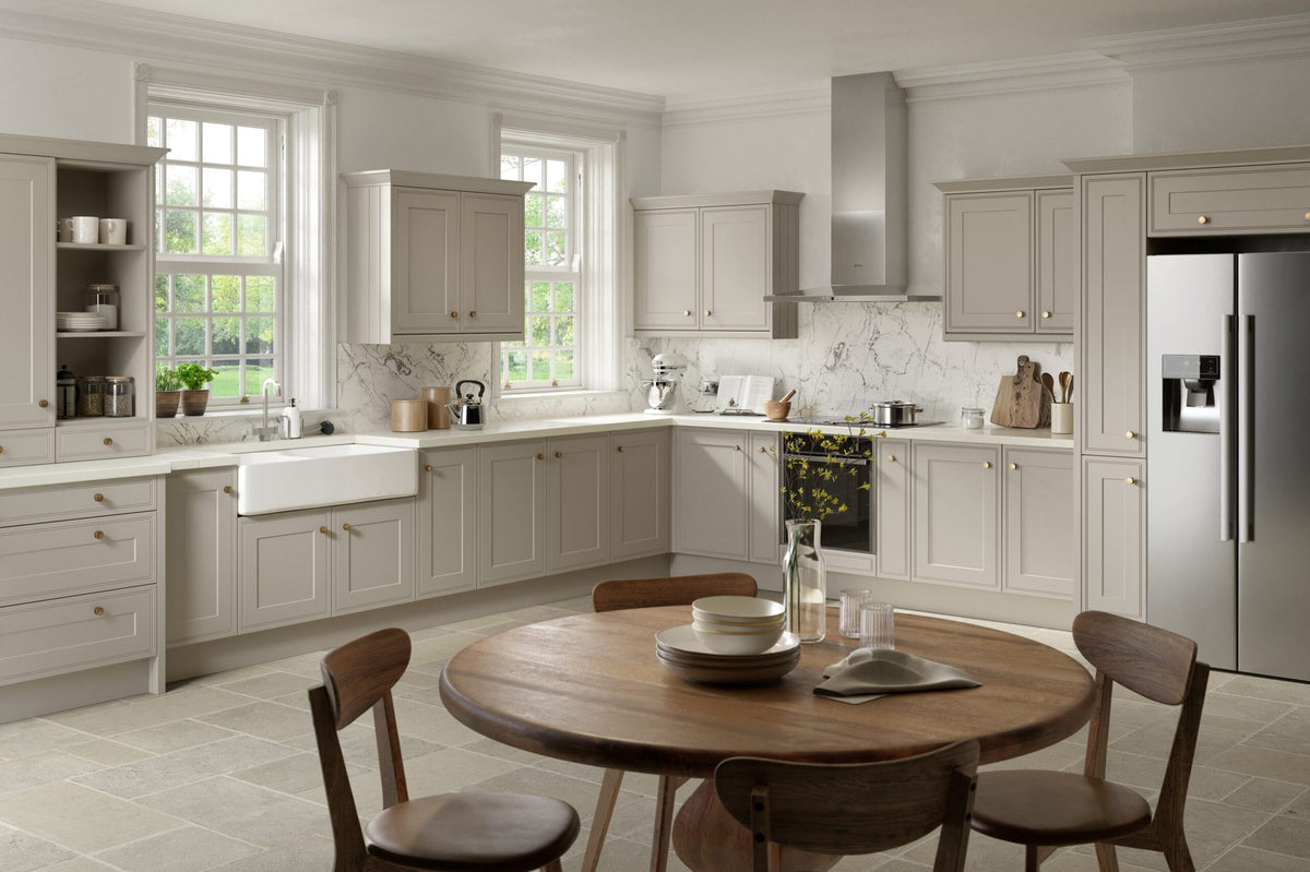 Kitchen with Tullymore Supermatt Taupe Grey doors
