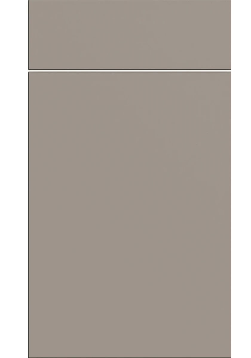 Venice Slab kitchen door and drawer front in Supermatt Clay Grey