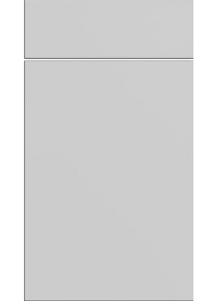 Venice slab kitchen door in Supermatt Dove Grey