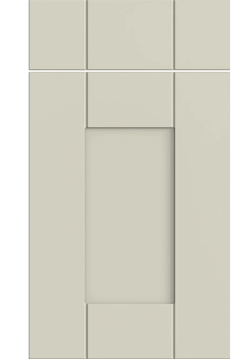 Warwick Shaker kitchen door and drawer front in Matt Mussel