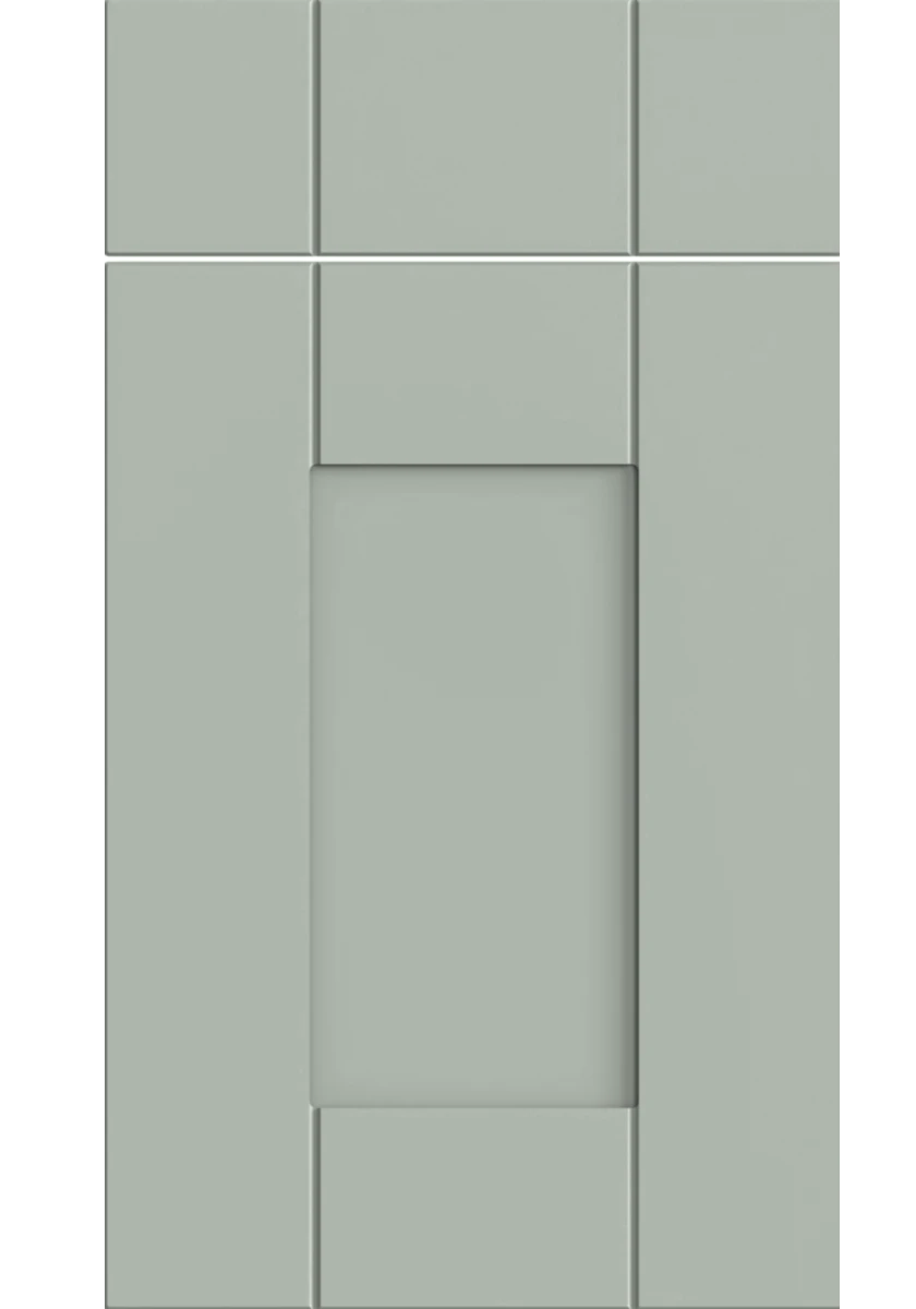 Warwick Shaker kitchen door and drawer front in Matt Pistachio