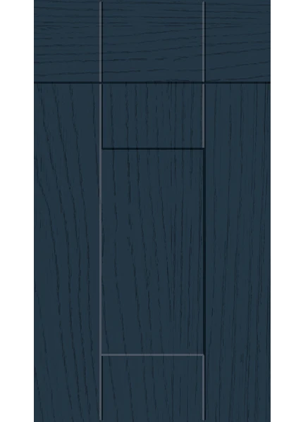 Warwick Paint Flow Matt Indigo Blue kitchen cupboard door