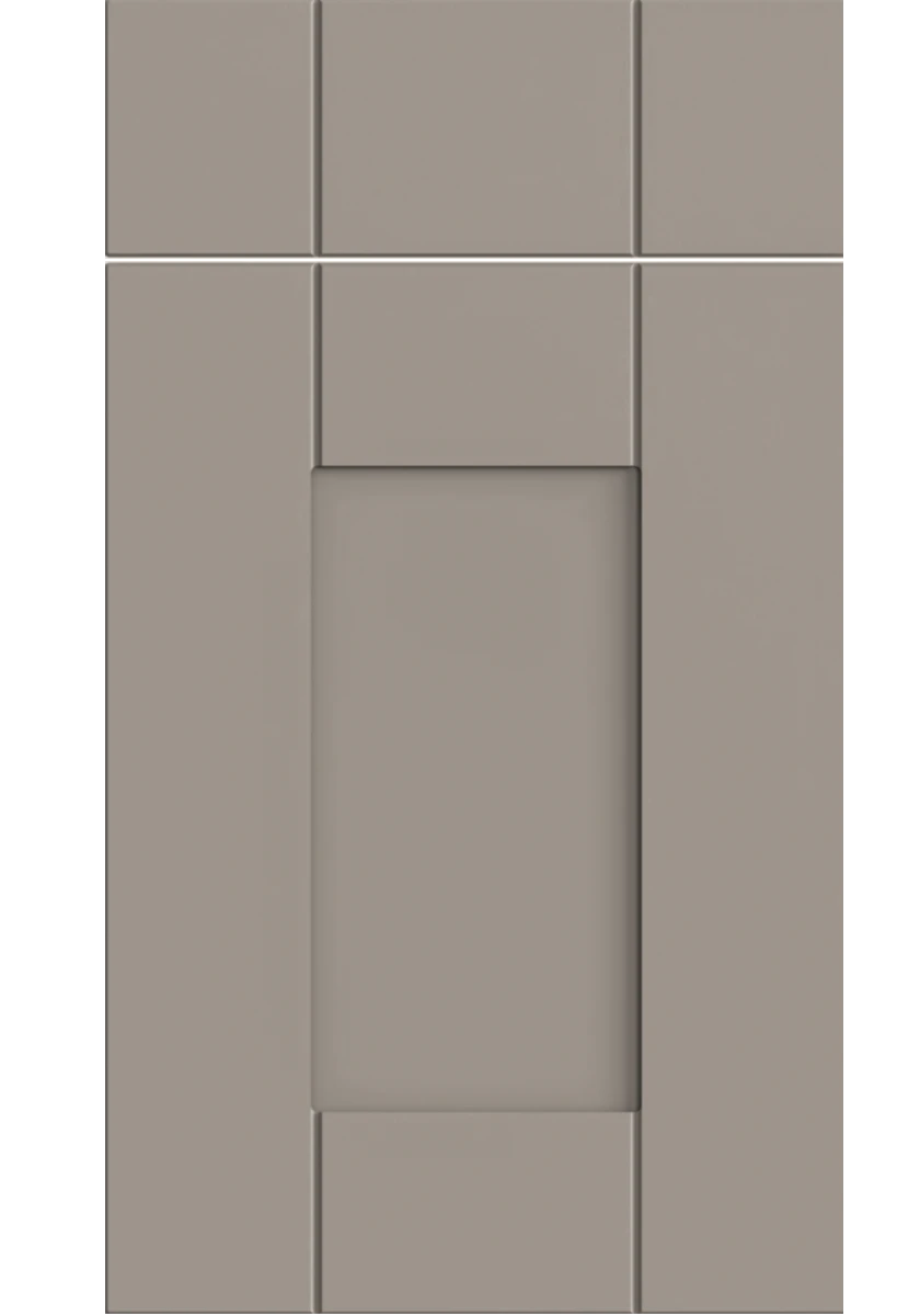 Warwick Shaker kitchen door and drawer front in Supermatt Clay Grey